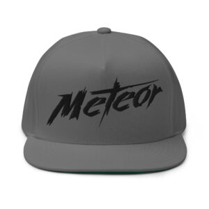 Meteor Logo Flat Bill Cap Grey